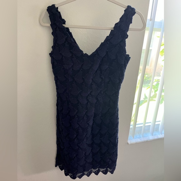 Lilly Pulitzer Reeve Dress - True Navy Sailboat- Size 4 - Picture 3 of 11